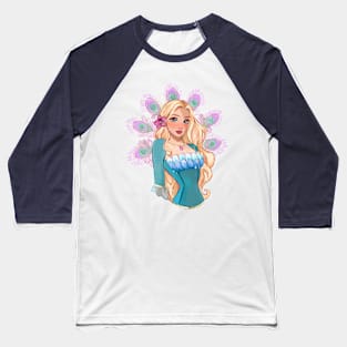 Peacock Princess Baseball T-Shirt